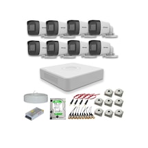 Hikvision 2 MP 8 Kameralı 500 GB Disk Dış Ortam AHD HD-TVI Full Kamera Seti