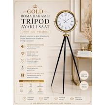 Gold Roma Rakamlı Lüks Tripod Ayaklı Saat