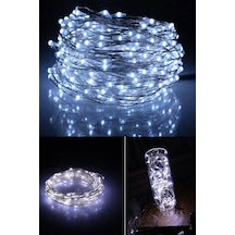 Peri Led 10 Metre Pilli Beyaz Renk Dekoratif Aydınlatma Beyaz