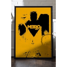 Metro Siyah Ahşap Çerçeveli Poster, Dekoratif Oyun Duvar Tablosu