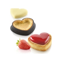 25.317.87.0065 Silikomart Kıt Tarte Rıng Amore Silikon Kalıp Kahverengi