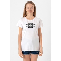The Wheel Of Time Aiel Beyaz Kadın Bisikletyaka Tshirt Beyaz