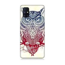 Samsung Galaxy M51 Uyumlu Mistik Tribal Baykuş Desenli Silikon Kılıf