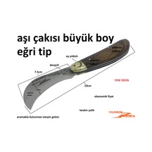 Yıldırım Nalbur Eğri Aşı Bıçağı Aşı Yapma Çakısı Büyük Ebat Budam