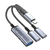 Cr64 Type-c 5 İn 1 Çok Fonksiyonlu Otg Hub Type-c Kulaklık Girişi, 60w Pd Hızlı Şarj, Sd & Micro Sd Kart Okuyucu Ve Usb 2.0 Adaptör