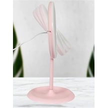 Beyaz Dokunmatik Led Işıklı Usb Li Yuvarlak Masa Üstü Makyaj Aynası Makyaj Aynası Ledli 0240-beyaz-şekilli-48cm