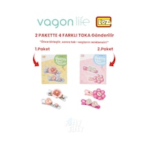 4'lü Saç Toka Seti Önce Birleştir,sonra Tak 2 Paket 4 Adet Gönderilir Yapı Toka Seti Ff 7123-7134