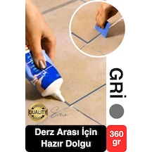 Premium Fayans Arası Gri Hazır Derz Dolgu Gaga Uç Tüp Mermer Mutfak Banyo Zemin Duvar Onarıcı