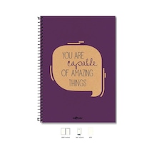 A4 Defter Düz 200 Syf Mor Eco