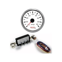 Tekne Ampermetre Göstergesi 12/24V. Mors. Beyaz