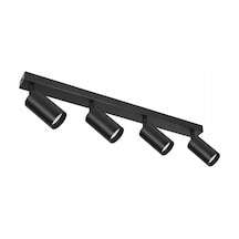 Riolight Modern1 Siyah Mutfak,salon,giyinme Odası,cafeler İçin Gün İşiğı Metal 4lü Spot Ampul Dahil Siyah