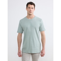 Lcwaıkıkı Classic Yeşil Slim Fit %100 Pamuk Basic Tişört