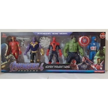 Avengers Yenilmezler Hulk Iron Man 5 Li Set 15 Cm Işıklı Avengers Işıklı 5 Li