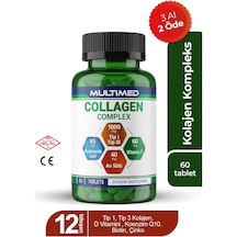 Multimed Kolajen 1000 Mg Cilt Elastikiyeti & Eklem Destek Formülü 60 Tablet