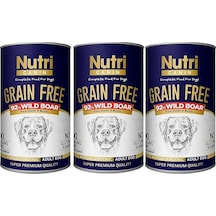 Nutri Canin Yaban Domuzlu Tahılsız Konserve Yetişkin Köpek Maması 3 x 400 G