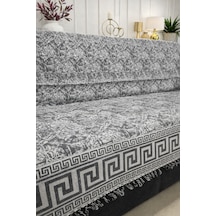 %100 Pamuk Koltuk Örtüsü Oturma Ve Sırt Kısmını Kaplayan Koruyucu Örtü 180 X 220 2213841632461111123 Gri