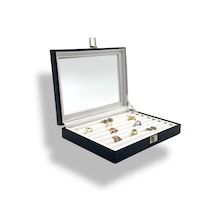 Richbox Sosis Model Yüzük Takı Kutusu 18x25cm Siyah İçi Beyaz
