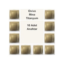 Ovivo Mina Titanyum 10 Adet Anahtar