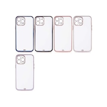 Case 4u Apple iPhone Uyumlu iPhone 13 Pro Kılıf Kamera Korumalı Pastel Renk Voit Clear Kapak