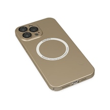 Apple Uyumlu   iPhone 14 Pro Kılıf Jack Magneticsafe Lens Silikon - Gold