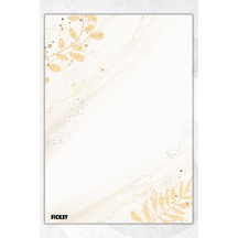 A5 Çiçek Bloknot Çizgisiz Defter - 50 Yaprak - Memopad - Notepad - Not Defteri - Not Kağıdı - 2907 Çok Renkli