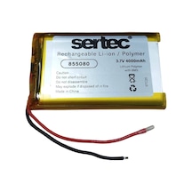 Sertec 855080 3.7v 4000mah Li-polymer Pil Devreli/1.5a Evimdeyokyok