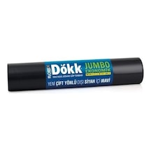 Florex Dökk Ekonomik Jumbo Boy Çöp Torbası 9 Adet Mavi - Siyah 80 x 110 CM