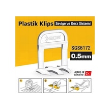 Sgs6172 0,5 Mm Derz Seviye Tespit Klipsi Pk/100 Adet