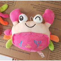 Oyuncak Peluş Sevimli Pembe Yengeç Uyku Arkadaşı 25 Cm Çok Renkli