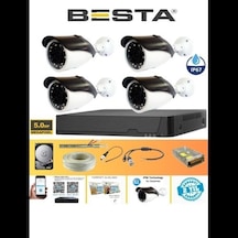 Gerçek 5 Mp Metal Kasa 4 Kameralı Ahd Güvenlik Seti 500 Gb Hdd Dahil