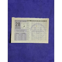 28 Ağustos 2002 Takvim Yaprağı - Nostalji Koleksiyonluk Takvim Yaprağı A