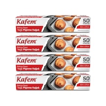 Kafem Yağlı Pişirme Kağıdı 37cm X 50m X 4 Paket Çok Renkli