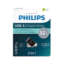 Fm32dc152b/00 32gb 2 In 1 Type-c/usb 3.1 Siyah Gri Usb Bellek