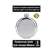 Limited Edition 5 Oz Paslanmaz Çelik Sızdırmaz Sıvı İçecek Kamp Cep Su Matarası Dayanıklı Çok Renkli