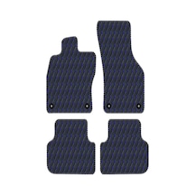 Mercedes Vaneo 2002-2006 Uyumlu Mavi Dikişli Siyah Deri Paspas