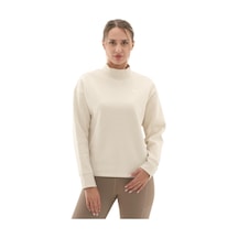 688152-87 Puma Her Relaxed Crew Fl Kadın Sweatshirt Bej 688152-87 Bej
