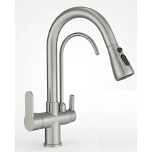 U Arıtmalı Uzayan Spiralli Mutfak Evi Ye Lavabo Bataryası Inox