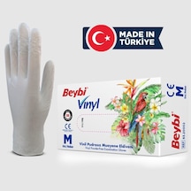Beybi Vinyl L Vinil Pudrasız Muayene Eldiven 100'lük Kutu