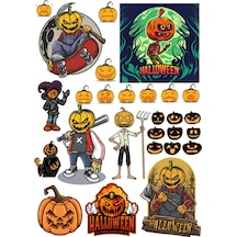 Happy Halloween Sticker Set-1 16 Parça Telefon, Tablet, Defter, Laptop Sticker