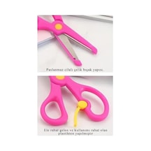 Çocuk Makası Korumalı Ve Kilitli Okul Makası,ergonamik Kullanım, Çocuk Kullanımına Ve Sağlığına Uygun Mavi-yeşil 4296