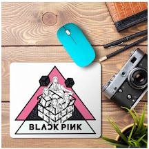 Black Pink Üçgen Piramit Mouse Pad Baskılı Mousepad Mouse Pad