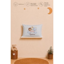 İsme Özel Erkek Bebek Yastık Kılıfı 35x45 Cm %100 Pamuk Organik Baskılı İsimli Bebek Hediyesi 1022y