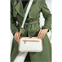Just Polo Kadın Ayarlanabilir Uzun Askılı Omuz Çantası 234023mh Beyaz Camel Yeni 89865451