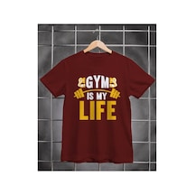 Segungear Gymlife Erkek Regular Fit Baskılı Spor Tişört Bordo - 931635364 Bordo