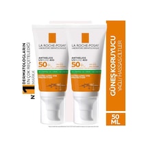 La Roche Posay Anthelios Anti Shine Dry Touch Finish Mattifing Effect Gel Cream SPF50+ 2 x 50 ML