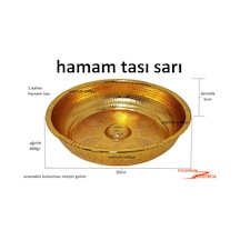 Hamam Tası Sarı Parlak Altın Rengi Ağır Osmanlı Tası