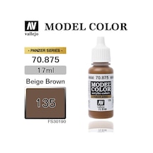 17 Ml. 135 Beige Brown-matt Model Color Serisi Maket Boyası, Vallejo 70875 Standart