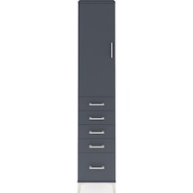Arges Dolap 2 Raflı 5 Çekmeceli Tek Askılı 44x30x221 Antrasit... Antrasit
