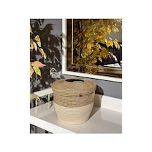 Home Turko Jüt, Hasır, Çöp Kovası, Mutfak Çöp Kovası, Banyo Çöp Kovası, Doğal, Natürel, Jüt Kova, Modern K Diğer