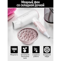 Obsıdıan Katlanabilir Klipsli Difüzörlü İyon Saç Kurutma Makinesi, 1800 W 201923834